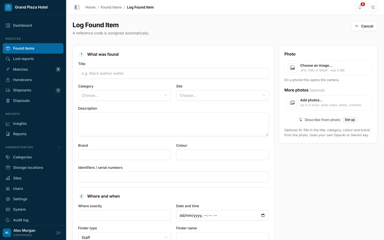 Reclaim — Lost & found management system