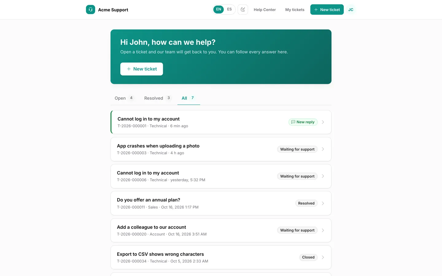 Customer portal